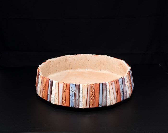 志野彩色鉢 径49.5×高12.5㎝