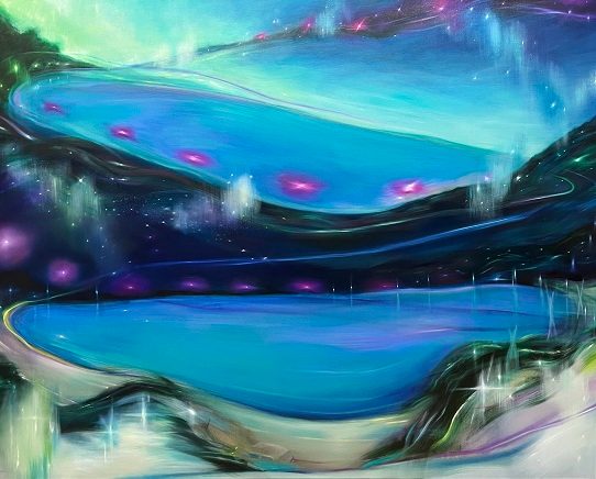 石神雄介 記憶のヴェール F100号 油彩 2025年