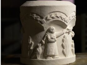 「la Rotonda」　H33×W30×D30cm　石灰岩　2025年制作