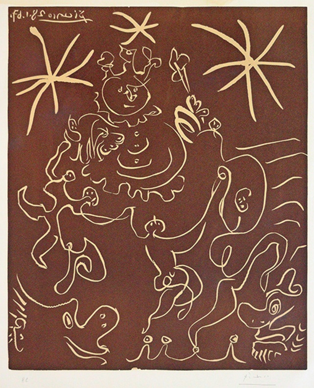 『カーニバル』 パブロ・ピカソ 1967年・リノカット ed160・BL1242 価格はお問合せ下さいませ。