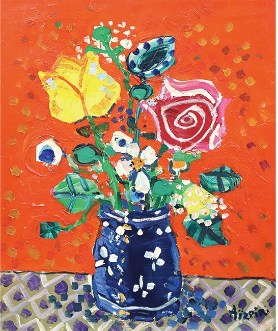 『オレンジ色のバックの花』
アイズピリ
油彩画
8号
アイズピリ協会鑑定証書