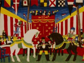 川西英《サーカス（曲馬）》1928年 京都国立近代美術館蔵