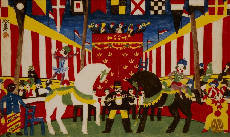 川西英《サーカス(曲馬)》1928年 京都国立近代美術館蔵