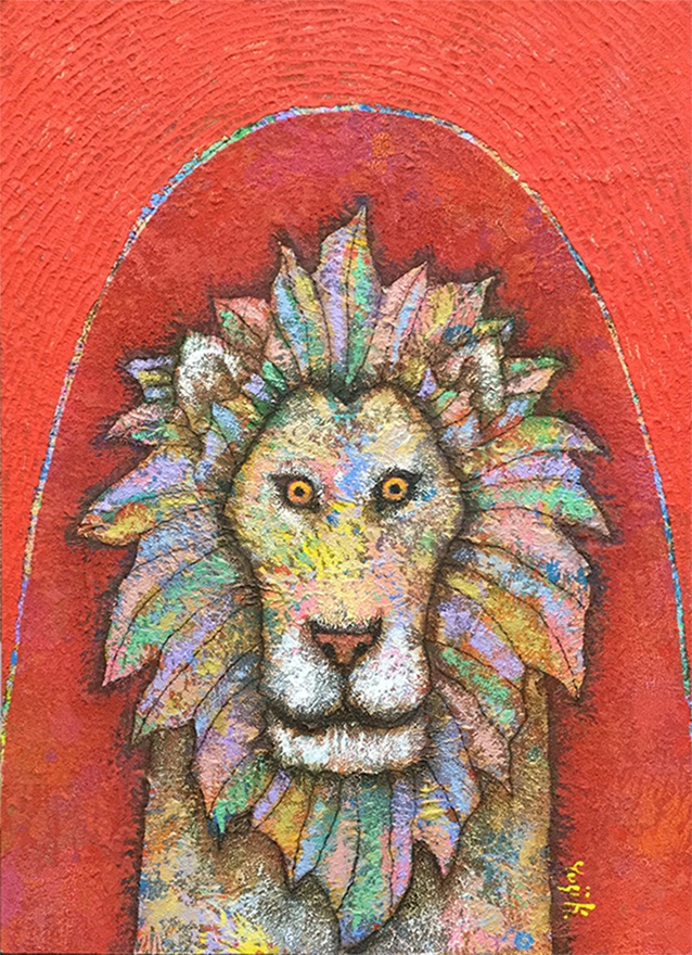 金丸 悠児「ライオン」

ミクストメディア、F4