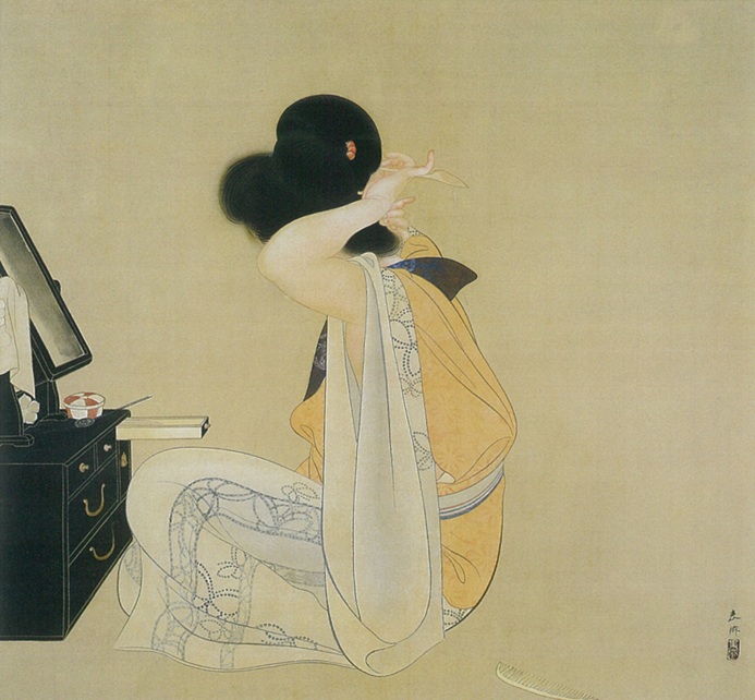 土田麦僊《髪》1911年 京都市立芸術大学芸術資料館 蔵