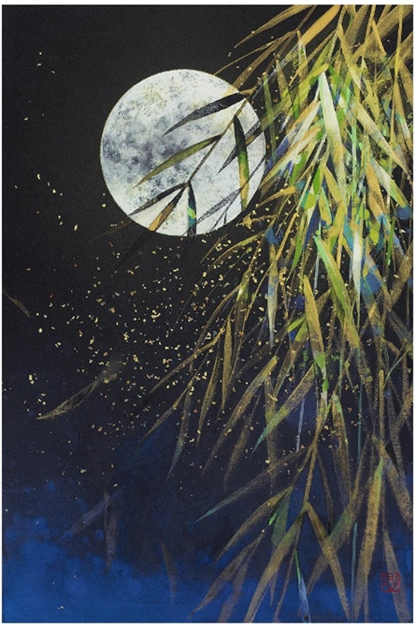 名古屋剛志「月風」（P6号 紙本・共シール）