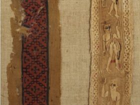 《コプト裂　諸神文綴織裂》エジプト7～8世紀