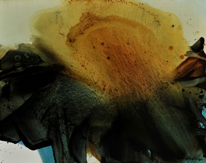 チェン・ジャン・ホン 鳳蓮 サイズ：80 × 100 cm 素材・技法：ミクストメディア