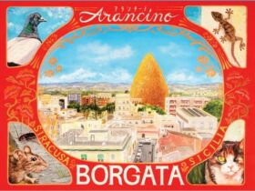 「L'Arancino Sacro (聖なるアランチーノ)」 ベルギーリネン、油彩、アクリル P15