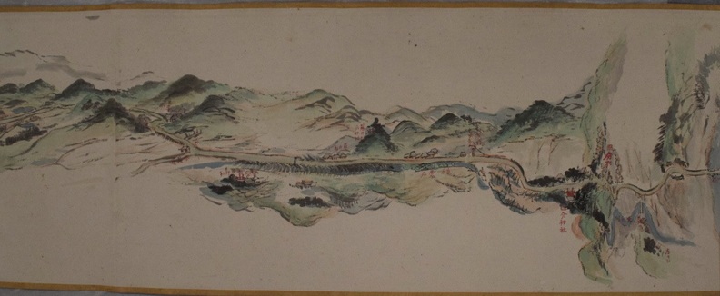 堺県行幸道筋官幣大社御陵位置図巻　明治10年　富岡鉄斎筆　館蔵【前期展示】