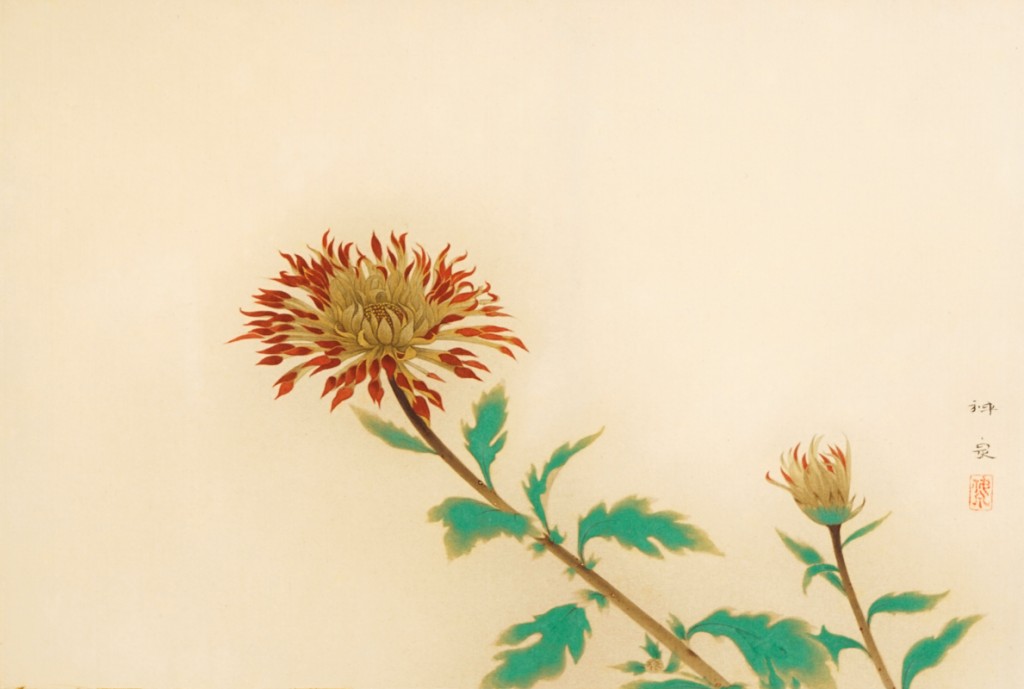 徳岡神泉「菊」 Shinsen Tokuoka ‘Chrysanthemum’
