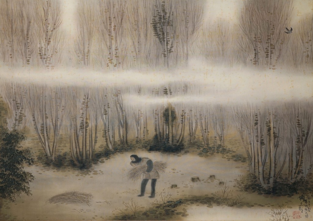 小杉放庵「寒烟樵夫」Hoan Kosugi ‘Woodcutter in cold haze’