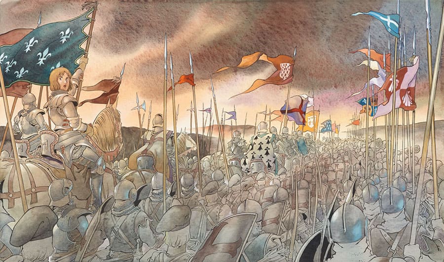 『ジャンヌ』愛蔵版カラーイラスト原画 2002年 © 安彦良和