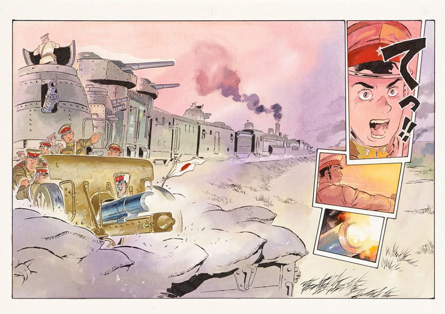 『乾と巽ーザバイカル戦記ー』第1話より 漫画原稿 2018年 ©安彦良和/講談社