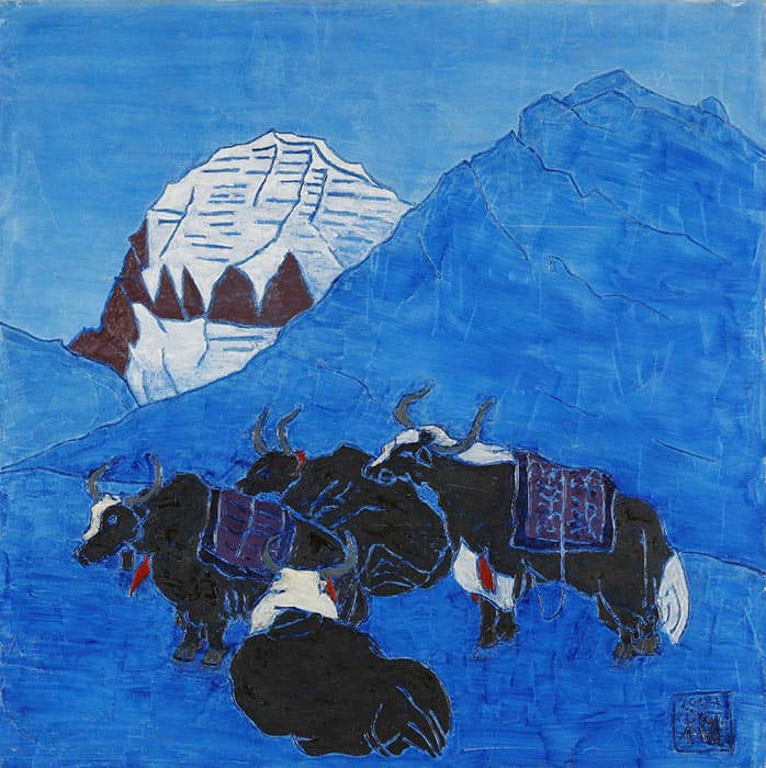 熊谷榧 カイラス北壁とヤク 2004年