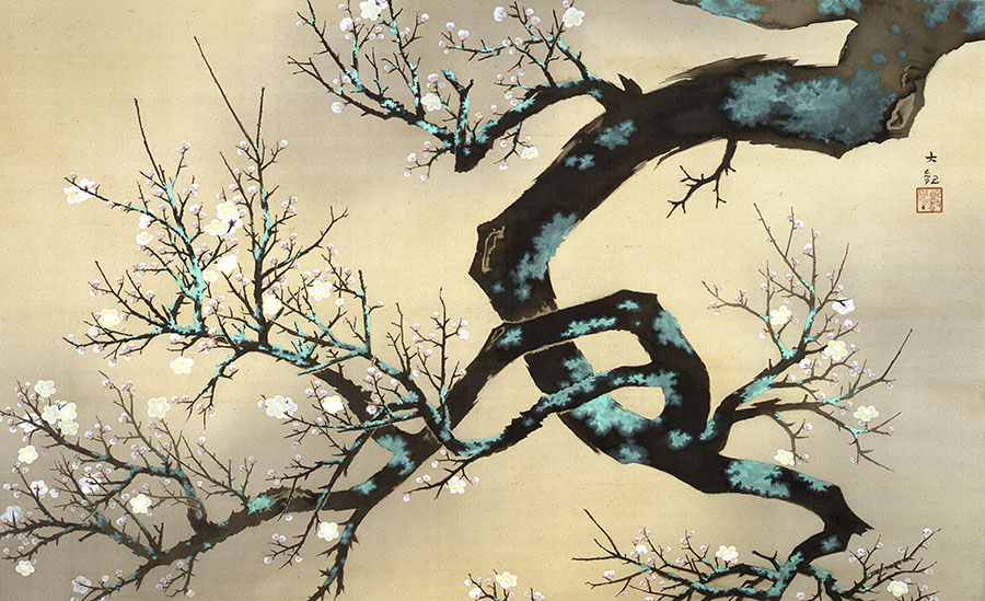 横山大観《梅花》　1929（昭和4）年　前期展示