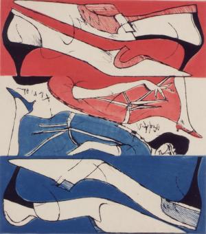 池田満寿夫《シンデレラの広告》1966年 ドライポイント・ルーレット・紙 高崎市美術館蔵