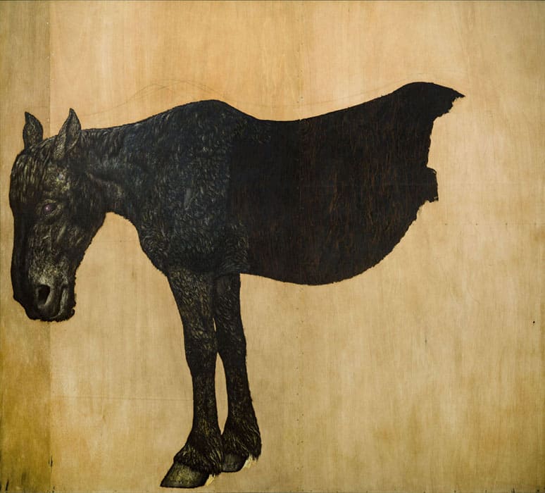 神田日勝 《馬(絶筆・未完)》1970年、神田日勝記念美術館蔵