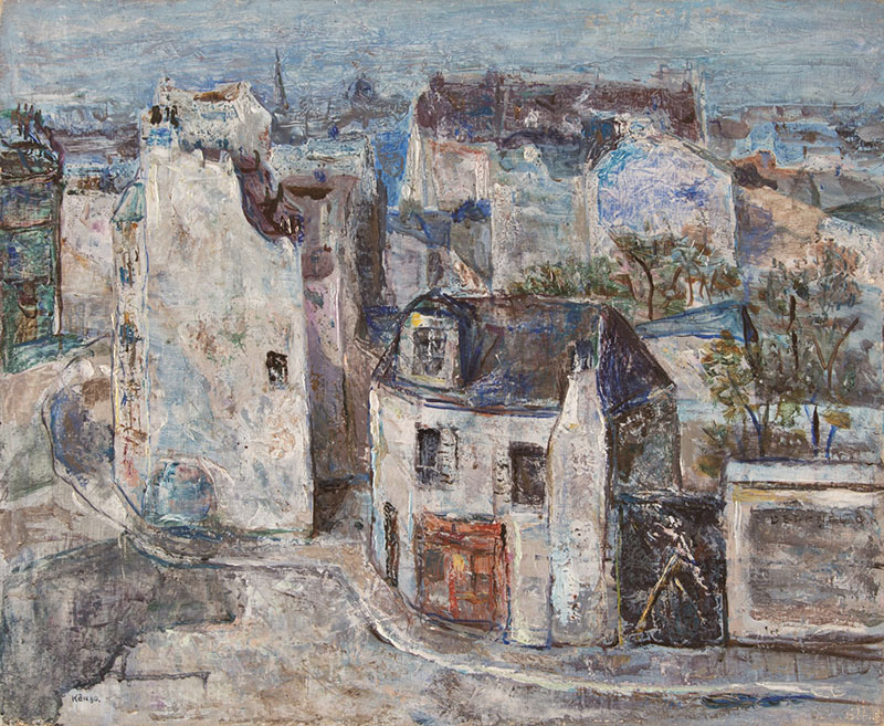 岡田謙三 《巴里風景》1938年 油彩・キャンバス 53.0×65.2cm 秋田市立千秋美術館蔵