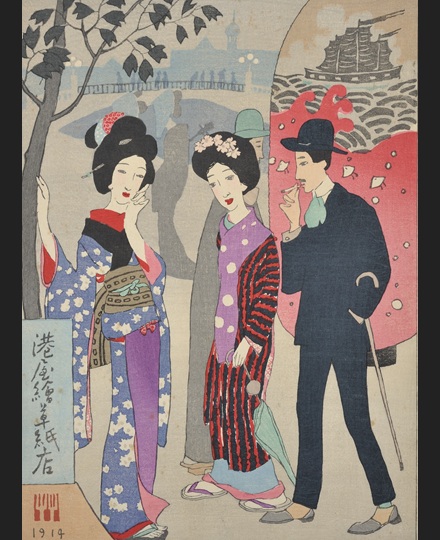 竹久夢二《港屋絵草紙店》1914(大正3)
