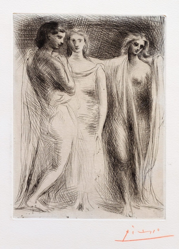 パブロ・ピカソ　Pablo Picasso Les Trois Femmes（The Three Women/三人の女）　1922　エッチング　Etching