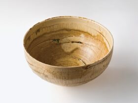 黄瀬戸条紋大鉢「共鳴」径46.5cm×高さ24cm