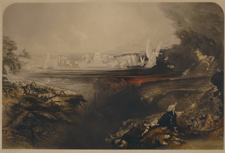 ジョン・マーティン《最後の審判しんぱん》1857年　スティール・エングレーヴィング、手彩色