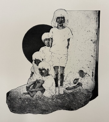 小山晶子 ≪西日≫ 銅版画、エッチング、アクアチント