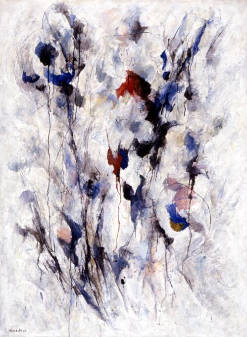 難波田龍起《麗》1961年 油彩・キャンバス 高崎市美術館蔵