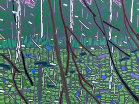 「Meditation Wood」 120×150cm 油彩、麻布 2024年