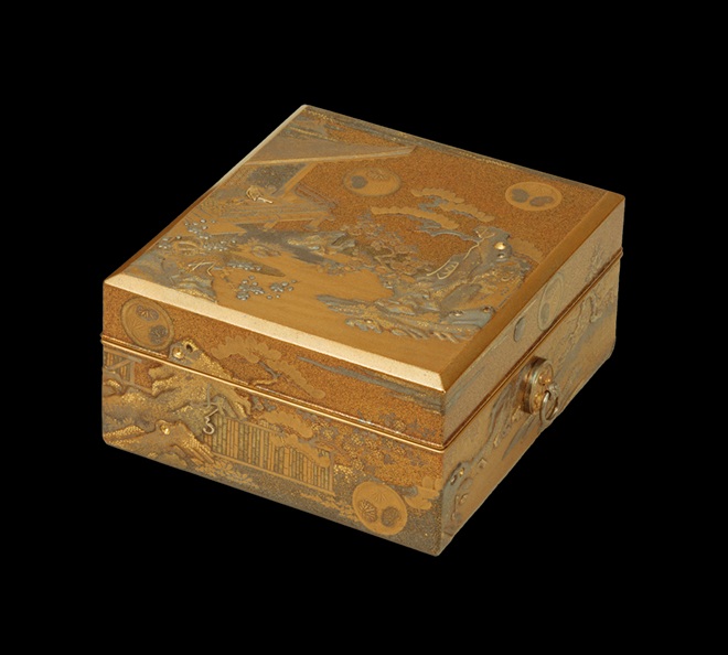 徳川美術館所蔵ⓒ徳川美術館イメージアーカイブ/DNPartcom

国宝　初音蒔絵昆布箱はつねまきえこぶばこ
江戸時代・寛永16年（1639）
愛知・徳川美術館蔵
