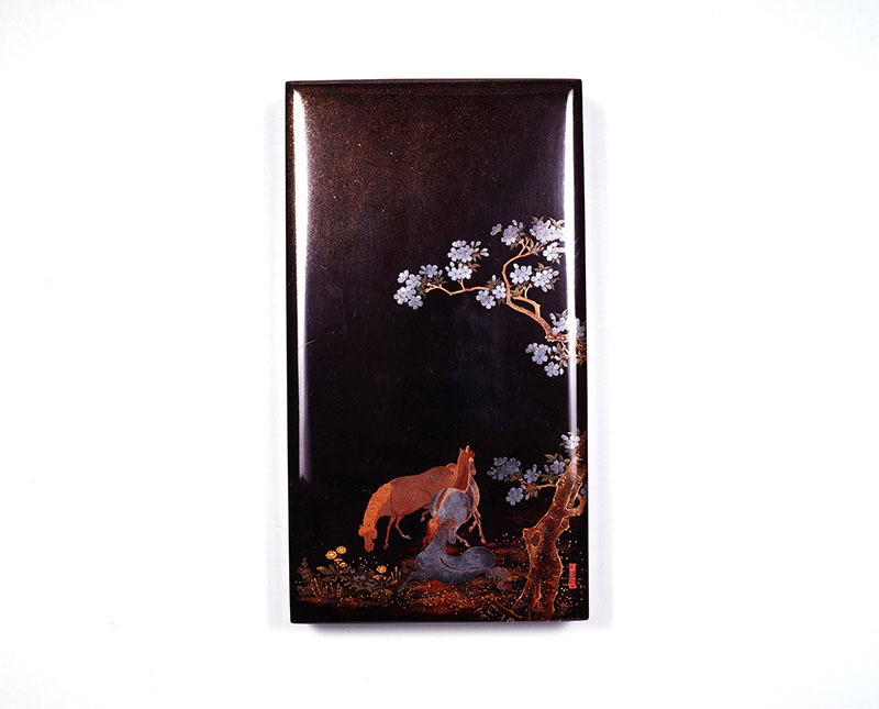 塩見政成《春野駒蒔絵硯箱》江戸時代 (18世紀)