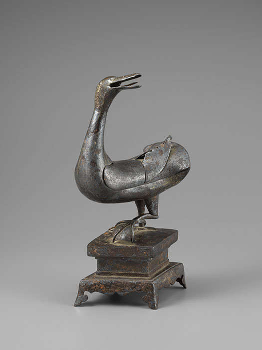 鉄地銀象嵌雁香炉　中国・明時代