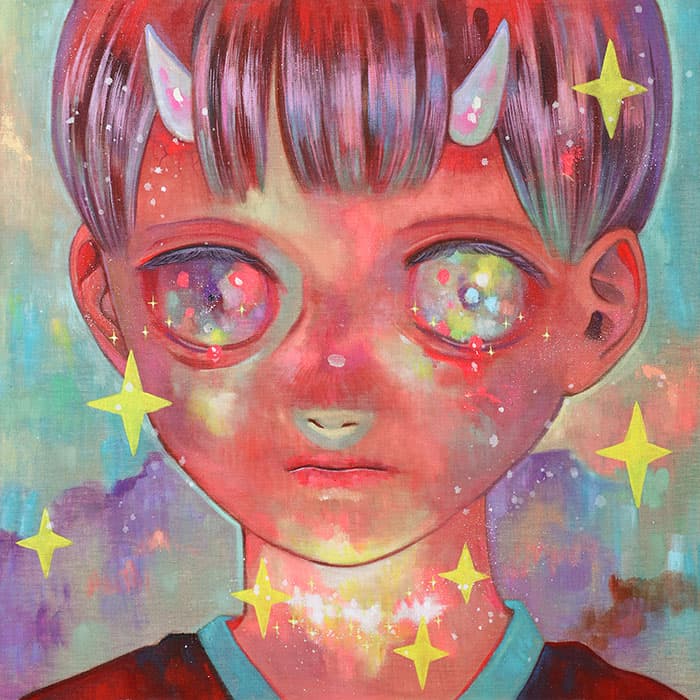 God Is Dead, But… #20/ 2025 /パネル、キャンバス、油彩 / 72.7×72.7cm
©2025 HIKARI SHIMODA