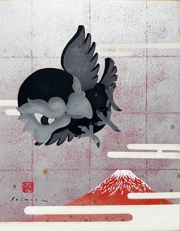 「紅富士八咫烏図」6F