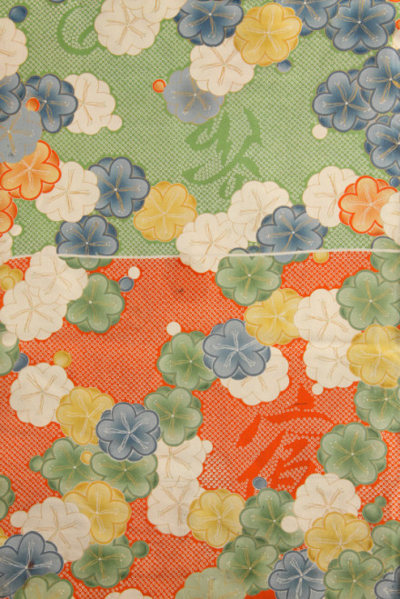 型友禅染裂 鶯宿梅 明治～昭和時代