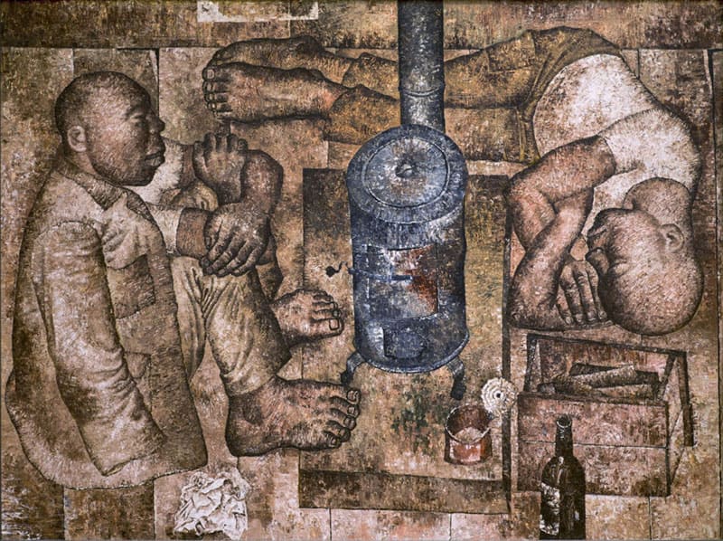 神田日勝 《飯場の風景》 1963年、神田日勝記念美術館蔵