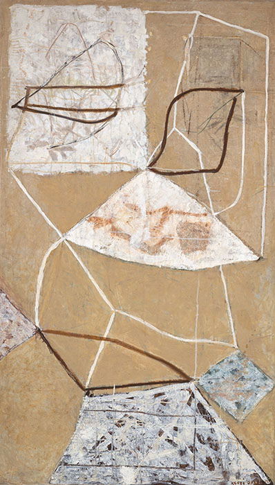 岡田謙三 《竹》1952年 油彩・キャンバス 144.5×83.2cm 秋田市立千秋美術館蔵