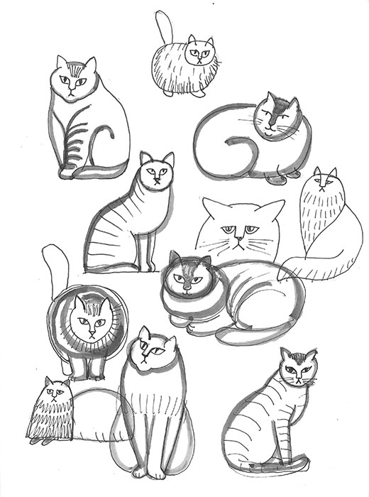 リサ・ラーソンが制作のために描いたスケッチ　© LISA LARSON