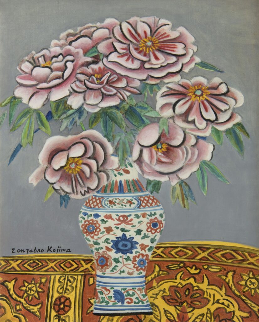 児島善三郎《ぼたん》1953年 日本製鉄株式会社九州製鉄所蔵