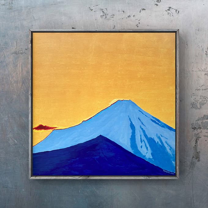 蒼の富士 アクリル カンヴァス 100cm×100cm