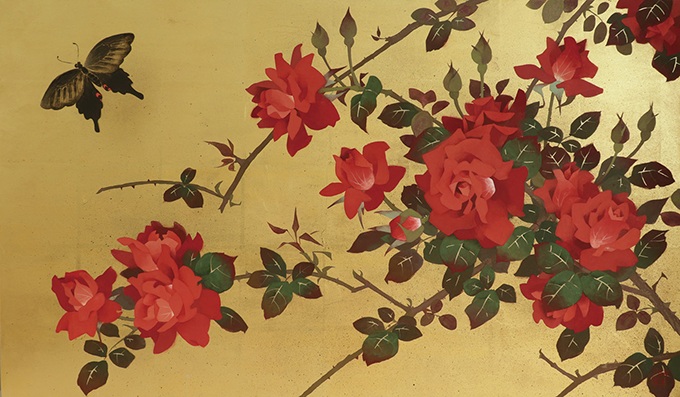 「赤のラプソディー」51×87.6cm