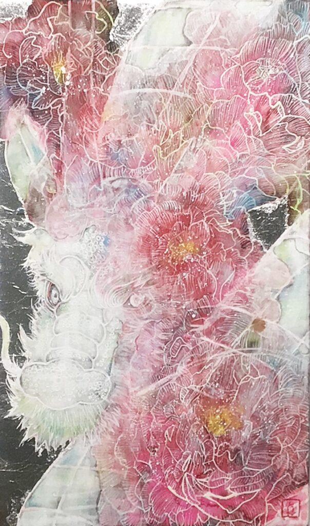 河井眞里枝「牡丹に息づく」6M