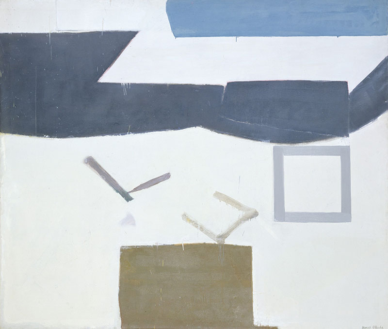 岡田謙三 《黒と象牙色》1955年 油彩・キャンバス 182.5×215.5cm 横浜美術館蔵