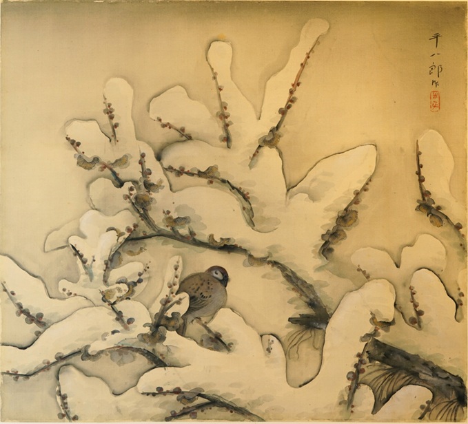 福田平八郎「雪の朝」 Heihachiro Fukuda ‘Snowy morning’