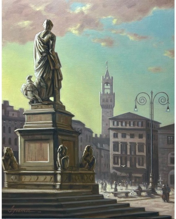 詩人の黄昏（フィレンツェ／サンタクローチェ広場）

 

油彩

H91.0×W72.7cm［F30］