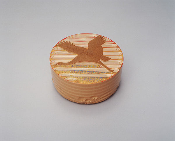 音丸耕堂《堆漆瑞鳥茶器》1992年