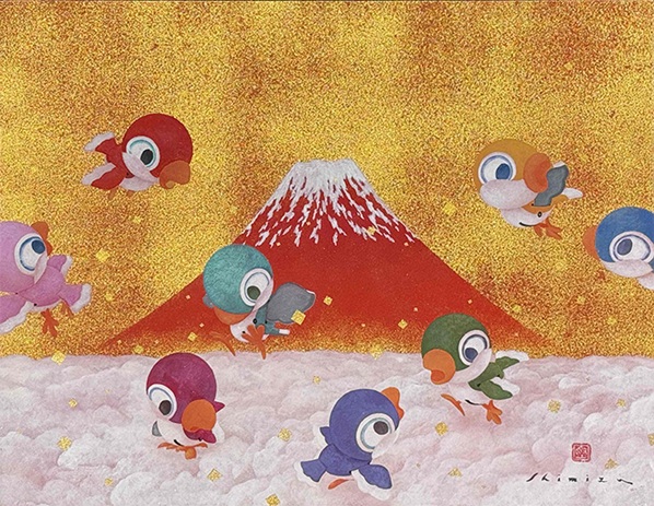 「紅富士舞利鳥図」6F