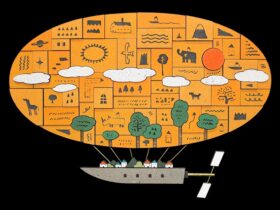 「飛行船」21×30cm