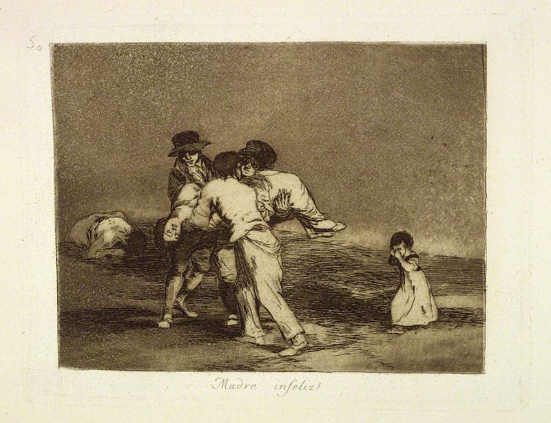 《50番 可哀そうなお母さん！》1810-15年頃／1892 年（第2版）エッチング、アクアチント、バーニッシャー、ドライポイント